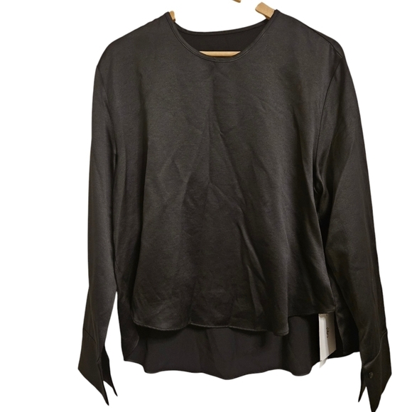 The Frankie Shop Black Kemp Silky Blouse Size M/L NWT - Picture 2 of 12